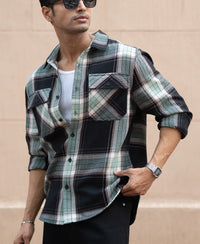 Black Structure Checks Shirt
