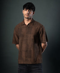 Brown Grunge Print T-Shirt