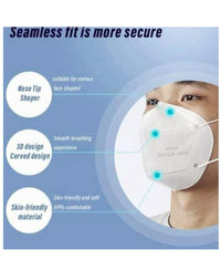 White Unisex N95 Mask